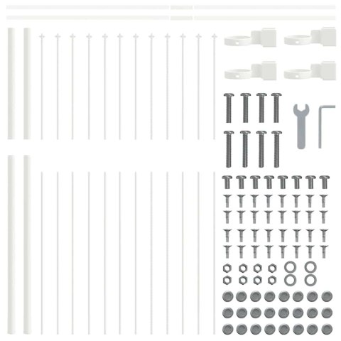 Ogrodzenie Ogrodowe 5 pcs Biały 8,5 x 1,5 m