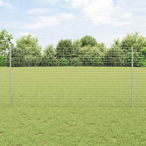 Wbudowany słupek ogrodzeniowy 44 pcs srebrny 160 cm