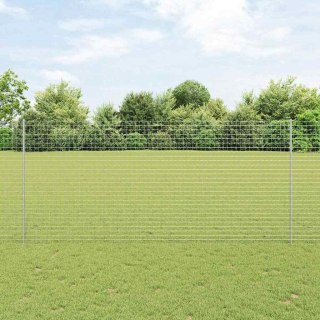 Wbudowany słupek ogrodzeniowy 44 pcs srebrny 180 cm