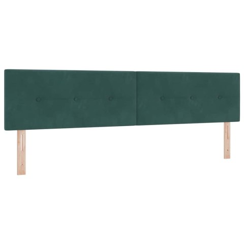 Łóżko sprężynowe Ciemnozielony 200 x 200 cm Aksamit