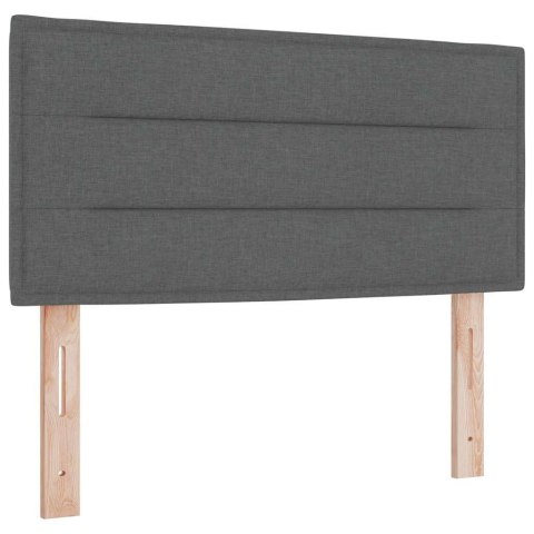 Łóżko sprężynowe Z zagłówkiem Ciemnoszary 80 x 200 cm tkanina