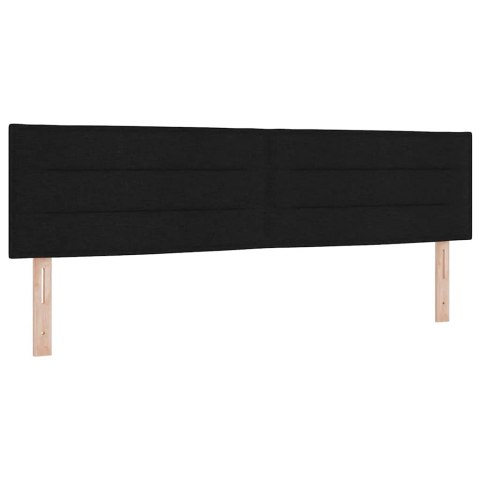 Łóżko sprężynowe z poduszką Czarny 180 x 200 cm tkanina