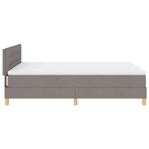 Łóżko z sprężyną LED Ciemnoszary 140 x 190 cm tkanina