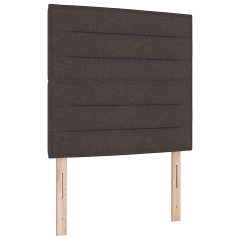 Łóżko sprężynowe Z zagłówkiem Ciemny brąz 100 x 200 cm tkanina