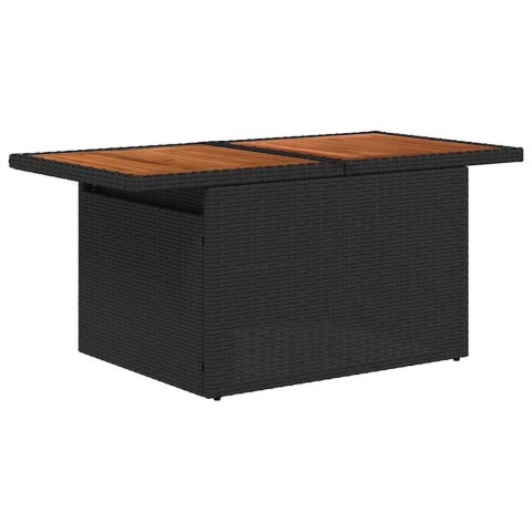 Zestaw Sof na Ogród z poduszką 9 pcs Czarny