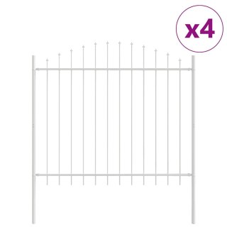 Ogrodzenie Ogrodowe 4 pcs Biały 170 x 190 cm