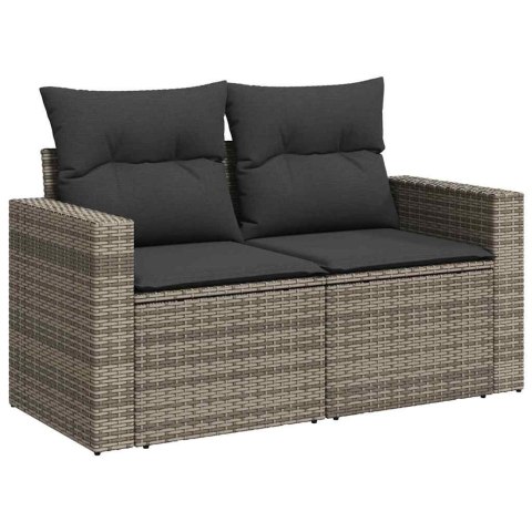 Zestaw Sof na Ogród 11 pcs Szary polirattan