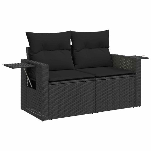 Zestaw Sof na Ogród 13 pcs Czarny polirattan