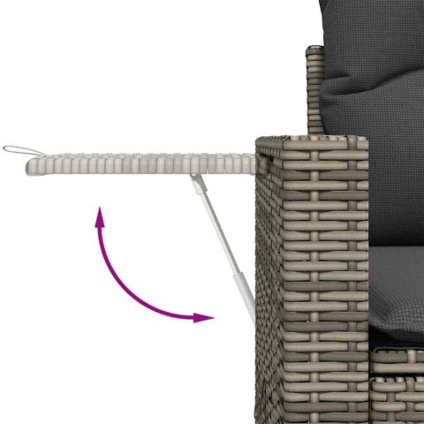 Zestaw Sof na Ogród 13 pcs Szary polirattan